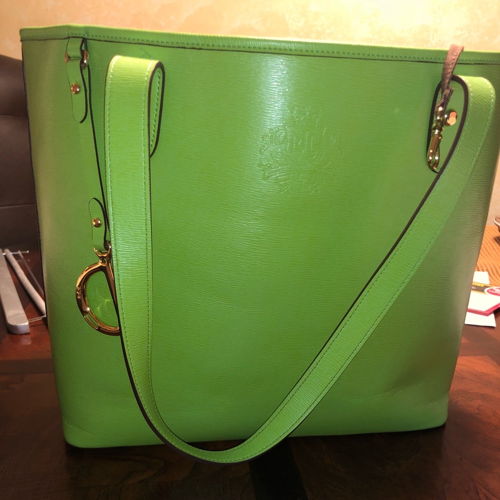 Beautiful Green Ralph Lauren Large Tote!